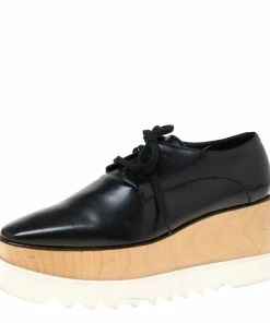 Best deal ✔️ Stella McCartney Black Faux Leather Elyse Platform Derby Size 41 For 👩 Women 🛒