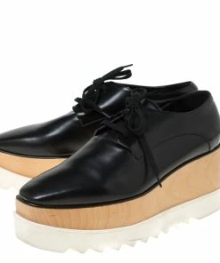 Best deal ✔️ Stella McCartney Black Faux Leather Elyse Platform Derby Size 41 For 👩 Women 🛒 -Stella McCartney Shop luxury women stella mccartney used shoes p212468 008