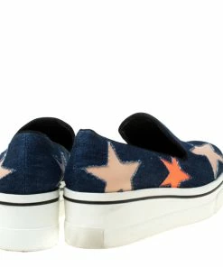 Best Pirce 🎁 Stella McCartney Blue Denim Star Slip On 👟 Sneakers Size 38 For 👩 Women 🤩 -Stella McCartney Shop luxury women stella mccartney used shoes p216256 003