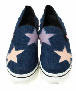 Best Pirce 🎁 Stella McCartney Blue Denim Star Slip On 👟 Sneakers Size 38 For 👩 Women 🤩 -Stella McCartney Shop luxury women stella mccartney used shoes p216256 004