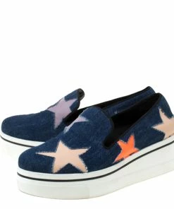 Best Pirce 🎁 Stella McCartney Blue Denim Star Slip On 👟 Sneakers Size 38 For 👩 Women 🤩 -Stella McCartney Shop luxury women stella mccartney used shoes p216256 008