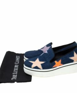 Best Pirce 🎁 Stella McCartney Blue Denim Star Slip On 👟 Sneakers Size 38 For 👩 Women 🤩 -Stella McCartney Shop luxury women stella mccartney used shoes p216256 009