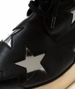 Top 10 😀 Stella McCartney Black Faux Leather Elyse Star Platform Lace Up Booties Size 36 For 👩 Women 😉 -Stella McCartney Shop luxury women stella mccartney used shoes p217277 002