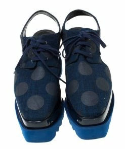 Top 10 🧨 Stella McCartney Blue Canvas Elyse Cut Out Derby Size 40 For 👩 Women 🤩 -Stella McCartney Shop luxury women stella mccartney used shoes p218594 004