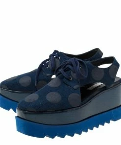 Top 10 🧨 Stella McCartney Blue Canvas Elyse Cut Out Derby Size 40 For 👩 Women 🤩 -Stella McCartney Shop luxury women stella mccartney used shoes p218594 008