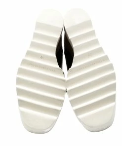 Budget ✨ Stella McCartney Black Faux Leather Leana Wooden Wedge Lace-Up Oxfords Size 39 For 👩 Women 😀 -Stella McCartney Shop luxury women stella mccartney used shoes p222850 003