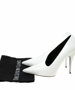 Best Sale 🥰 Stella McCartney White Faux Leather Russet Pointed Toe Pumps Size 40 For 👩 Women 🌟 -Stella McCartney Shop luxury women stella mccartney used shoes p224502 001