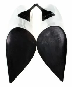 Best Sale 🥰 Stella McCartney White Faux Leather Russet Pointed Toe Pumps Size 40 For 👩 Women 🌟 -Stella McCartney Shop luxury women stella mccartney used shoes p224502 003