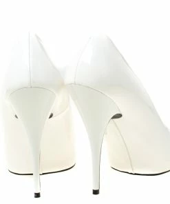 Best Sale 🥰 Stella McCartney White Faux Leather Russet Pointed Toe Pumps Size 40 For 👩 Women 🌟 -Stella McCartney Shop luxury women stella mccartney used shoes p224502 004