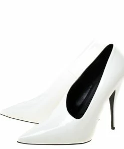 Best Sale 🥰 Stella McCartney White Faux Leather Russet Pointed Toe Pumps Size 40 For 👩 Women 🌟 -Stella McCartney Shop luxury women stella mccartney used shoes p224502 009