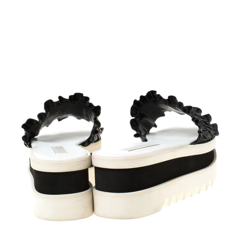 Outlet ๐ Stella McCartney Black Ruffle Faux Leather Platform Slide Size 41 For ๐ฉ Women โ 7 Outlet ๐ Stella McCartney Black Ruffle Faux Leather Platform Slide Size 41 For ๐ฉ Women โ - Image 5