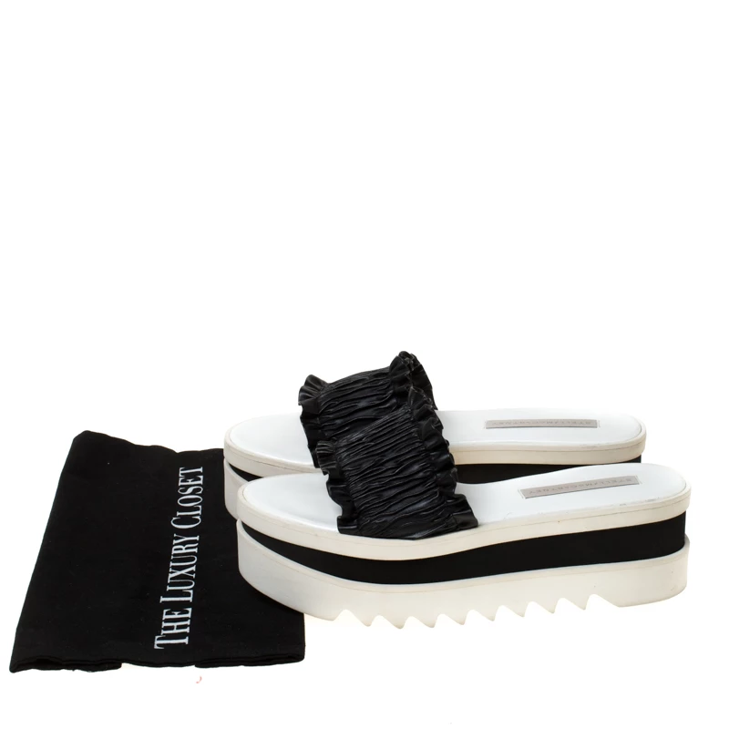 Outlet ๐ Stella McCartney Black Ruffle Faux Leather Platform Slide Size 41 For ๐ฉ Women โ 10 Outlet ๐ Stella McCartney Black Ruffle Faux Leather Platform Slide Size 41 For ๐ฉ Women โ - Image 8