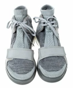 Outlet 👍 Stella McCartney X Adidas Grey Cotton Sock 👟 Sneakers Size 38.5 For 👩 Women 🔔 -Stella McCartney Shop luxury women stella mccartney used shoes p229018 001