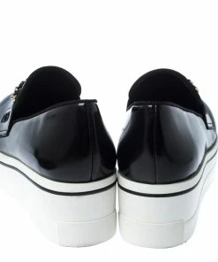Discount ⌛ Stella McCartney Black Faux Leather Chain-Link Platform Slip On 👟 Sneakers 41 For 👩 Women 🛒 -Stella McCartney Shop luxury women stella mccartney used shoes p230467 004