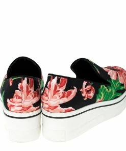 Best deal 🔔 Stella McCartney Black Floral Printed Canvas Slip On 👟 Sneakers Size 41 For 👩 Women ⌛ -Stella McCartney Shop luxury women stella mccartney used shoes p231773 003