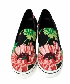 Best deal 🔔 Stella McCartney Black Floral Printed Canvas Slip On 👟 Sneakers Size 41 For 👩 Women ⌛ -Stella McCartney Shop luxury women stella mccartney used shoes p231773 004