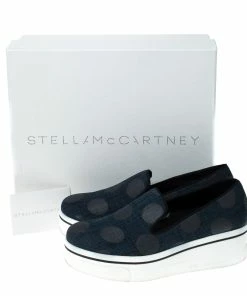 Buy 🎉 Stella McCartney Blue Denim Binx Slip On Platform 👟 Sneakers Size 38 For 👩 Women ⌛ -Stella McCartney Shop luxury women stella mccartney used shoes p231887 009