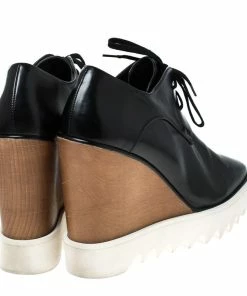 Best reviews of ⌛ Stella McCartney Black Faux Leather Elyse Platform Derby Size 40 For 👩 Women 🧨 -Stella McCartney Shop luxury women stella mccartney used shoes p232983 003
