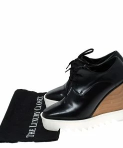 Best reviews of ⌛ Stella McCartney Black Faux Leather Elyse Platform Derby Size 40 For 👩 Women 🧨 -Stella McCartney Shop luxury women stella mccartney used shoes p232983 009