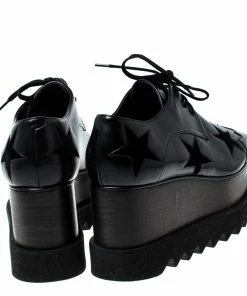 Brand new 🧨 Stella McCartney Black Faux Leather Elyse Star Platform Derby Size 36.5 For 👩 Women 🔥 -Stella McCartney Shop luxury women stella mccartney used shoes p233299 005