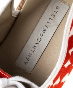 Coupon ⭐ Stella McCartney Orange Canvas Wedge Slingback Platform Espadrille 🩴 Sandals Size 36 For 👩 Women 🎉 -Stella McCartney Shop luxury women stella mccartney used shoes p233305 004