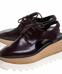 Cheap π Stella McCartney Burgundy Faux Leather Elyse Cutout Platform Derby Size 36 For π© Women β 13 Cheap π Stella McCartney Burgundy Faux Leather Elyse Cutout Platform Derby Size 36 For π© Women β -Stella McCartney Shop luxury women stella mccartney used shoes p241661 001