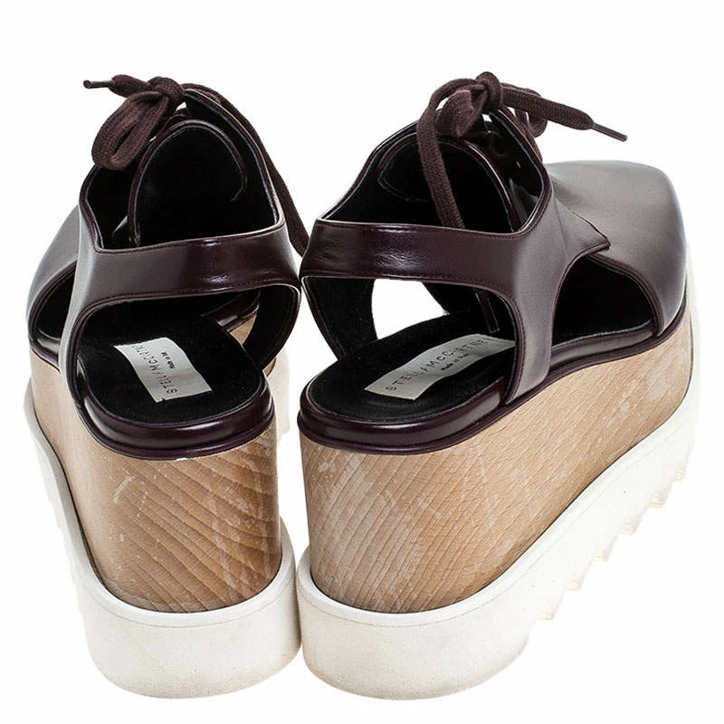 Cheap π Stella McCartney Burgundy Faux Leather Elyse Cutout Platform Derby Size 36 For π© Women β 7 Cheap π Stella McCartney Burgundy Faux Leather Elyse Cutout Platform Derby Size 36 For π© Women β - Image 5