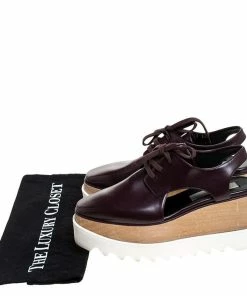 Cheap π Stella McCartney Burgundy Faux Leather Elyse Cutout Platform Derby Size 36 For π© Women β 17 Cheap π Stella McCartney Burgundy Faux Leather Elyse Cutout Platform Derby Size 36 For π© Women β -Stella McCartney Shop luxury women stella mccartney used shoes p241661 008