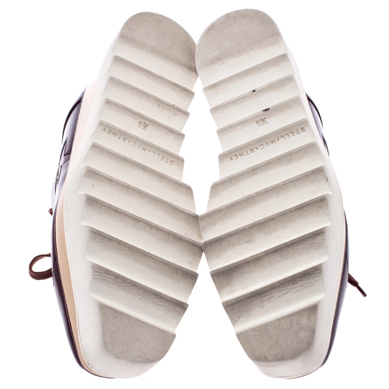 Cheap ๐ฏ Stella McCartney Burgundy Faux Leather Elyse Star Platform Derby Size 36.5 For ๐ฉ Women โค๏ธ 8 Cheap ๐ฏ Stella McCartney Burgundy Faux Leather Elyse Star Platform Derby Size 36.5 For ๐ฉ Women โค๏ธ - Image 6