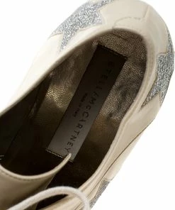 Budget 🥰 Stella McCartney Beige Faux Leather Elyse Star Platform Lace Up Derby Size 37 For 👩 Women 💯 -Stella McCartney Shop luxury women stella mccartney used shoes p245247 004