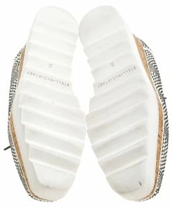 New 🌟 Stella McCartney Black/White Faux Leather Elyse Platform Derby Size 35 For 👩 Women ✨ -Stella McCartney Shop luxury women stella mccartney used shoes p245967 008