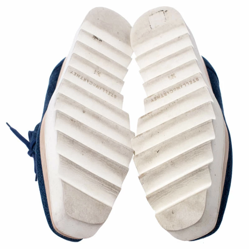 Best Pirce ❤️ Stella McCartney Blue Denim Fabric Elyse Platform Derby Size 36.5 For 👩 Women 😀 8 Best Pirce ❤️ Stella McCartney Blue Denim Fabric Elyse Platform Derby Size 36.5 For 👩 Women 😀 - Image 6