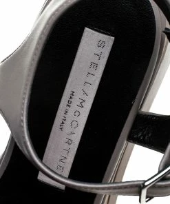 Top 10 🥰 Stella McCartney Grey Faux Leather Creeper Platform Ankle Strap 🩴 Sandals Size 35 For 👩 Women 🎁 -Stella McCartney Shop luxury women stella mccartney used shoes p246812 008