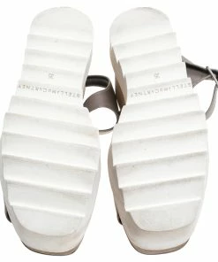 Top 10 🥰 Stella McCartney Grey Faux Leather Creeper Platform Ankle Strap 🩴 Sandals Size 35 For 👩 Women 🎁 -Stella McCartney Shop luxury women stella mccartney used shoes p246812 009