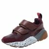Best Sale 🤩 Stella McCartney Burgundy Fabric And Faux Suede Eclypse Lace Up 👟 Sneakers Size 39 For 👩 Women 😉 -Stella McCartney Shop luxury women stella mccartney used shoes p248029 003