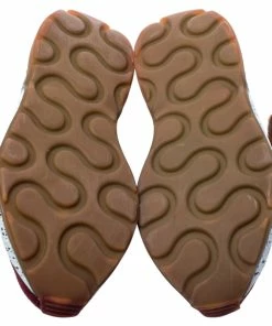 Best Sale 🤩 Stella McCartney Burgundy Fabric And Faux Suede Eclypse Lace Up 👟 Sneakers Size 39 For 👩 Women 😉 -Stella McCartney Shop luxury women stella mccartney used shoes p248029 006