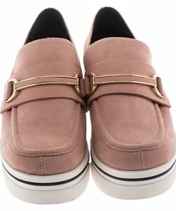 Outlet 😍 Stella McCartney Blush Pink Faux Suede Platform Loafers Size 38 For 👩 Women ⭐ -Stella McCartney Shop luxury women stella mccartney used shoes p249859 001