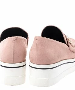 Outlet 😍 Stella McCartney Blush Pink Faux Suede Platform Loafers Size 38 For 👩 Women ⭐ -Stella McCartney Shop luxury women stella mccartney used shoes p249859 002