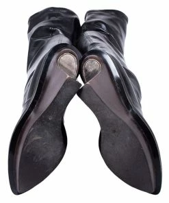 Cheap 🧨 Stella McCartney Black Faux Leather Platform Over The Knee 🥾 Boots Size 39 For 👩 Women ⌛ -Stella McCartney Shop luxury women stella mccartney used shoes p249964 003