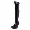 Cheap 🧨 Stella McCartney Black Faux Leather Platform Over The Knee 🥾 Boots Size 39 For 👩 Women ⌛ -Stella McCartney Shop luxury women stella mccartney used shoes p249964 1574746586 009