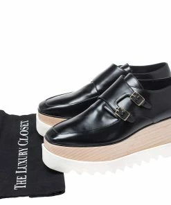 Outlet 🛒 Stella McCartney Black Faux Leather Elyse Buckle Platform Derby 👟 Sneakers Size 40 For 👩 Women 🤩 17 Outlet 🛒 Stella McCartney Black Faux Leather Elyse Buckle Platform Derby 👟 Sneakers Size 40 For 👩 Women 🤩 -Stella McCartney Shop luxury women stella mccartney used shoes p250631 007
