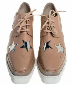 Best Sale ⭐ Stella McCartney Beige/Silver Faux Leather Elyse Star Platform Lace Up Derby Size 36.5 For 👩 Women 🔥 12 Best Sale ⭐ Stella McCartney Beige/Silver Faux Leather Elyse Star Platform Lace Up Derby Size 36.5 For 👩 Women 🔥 -Stella McCartney Shop luxury women stella mccartney used shoes p251223 002