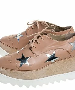 Best Sale ⭐ Stella McCartney Beige/Silver Faux Leather Elyse Star Platform Lace Up Derby Size 36.5 For 👩 Women 🔥 13 Best Sale ⭐ Stella McCartney Beige/Silver Faux Leather Elyse Star Platform Lace Up Derby Size 36.5 For 👩 Women 🔥 -Stella McCartney Shop luxury women stella mccartney used shoes p251223 004