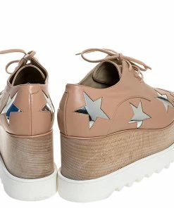 Best Sale ⭐ Stella McCartney Beige/Silver Faux Leather Elyse Star Platform Lace Up Derby Size 36.5 For 👩 Women 🔥 14 Best Sale ⭐ Stella McCartney Beige/Silver Faux Leather Elyse Star Platform Lace Up Derby Size 36.5 For 👩 Women 🔥 -Stella McCartney Shop luxury women stella mccartney used shoes p251223 005