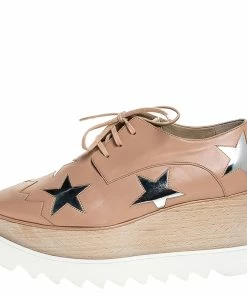 Best Sale ⭐ Stella McCartney Beige/Silver Faux Leather Elyse Star Platform Lace Up Derby Size 36.5 For 👩 Women 🔥 11 Best Sale ⭐ Stella McCartney Beige/Silver Faux Leather Elyse Star Platform Lace Up Derby Size 36.5 For 👩 Women 🔥 -Stella McCartney Shop luxury women stella mccartney used shoes p251223 007