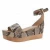 Brand new 😀 Stella McCartney Beige Faux Python Ankle Strap Wedges Size 41 For 👩 Women 🎉