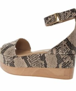 Brand new 😀 Stella McCartney Beige Faux Python Ankle Strap Wedges Size 41 For 👩 Women 🎉 -Stella McCartney Shop luxury women stella mccartney used shoes p2534 003