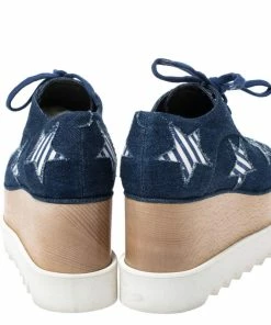 Budget 🎉 Stella McCartney Blue Denim Elyse Star Platform Derby Size 35 For 👩 Women 🔥 -Stella McCartney Shop luxury women stella mccartney used shoes p260857 006