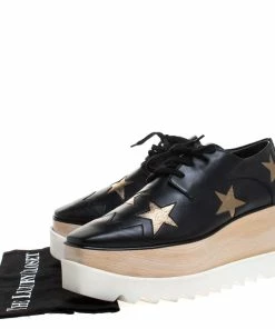 Flash Sale 🌟 Stella McCartney Black Faux Leather Elyse Star Platform Derby Size 40.5 For 👩 Women 🥰 -Stella McCartney Shop luxury women stella mccartney used shoes p262767 008