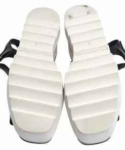 Brand new 😉 Stella McCartney Black Faux Leather Creeper Platform Ankle Strap 🩴 Sandals Size 36 For 👩 Women ⭐ -Stella McCartney Shop luxury women stella mccartney used shoes p268097 001